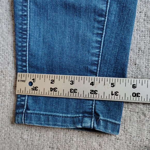 Prana Jeans Womens Size 4 (28x28) Blue Mid Rise Crop Capri W41180056 Carlotta - Picture 5 of 12